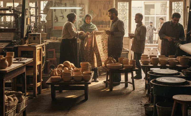 نقشه توزیع اشتغال شرکت‌های تعاونی صنعتی در استان‌های مختلف ایران در سال ۱۴۰۰