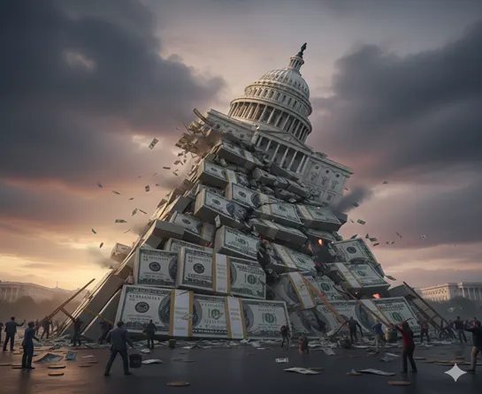 طوفان بدهی در واشنگتن؛ کسری ۱.۸۵۳ تریلیون دلاری و جهش بدهی به ۱۲۰٪ تا ۲۰۳۶ (برآورد CBO)