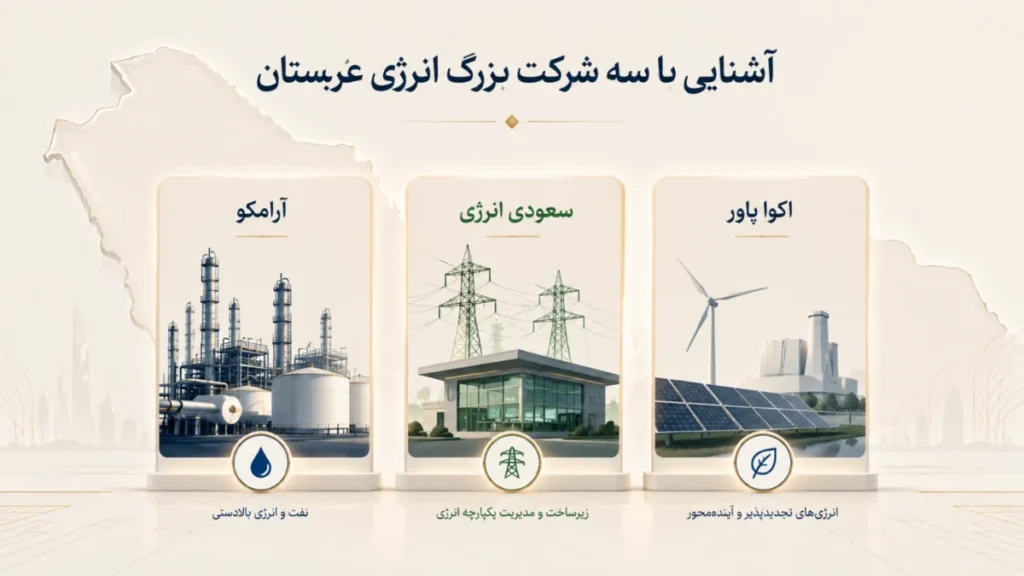 چارسو اقتصاد | تازهترین اخبار و تحلیلهای اقتصادی - تحلیل اقتصادی - چارسو اقتصاد بزرگترین شرکتهای انرژی عربستان کداماند؟ آرامکو، سعودی انرژی و اکوا