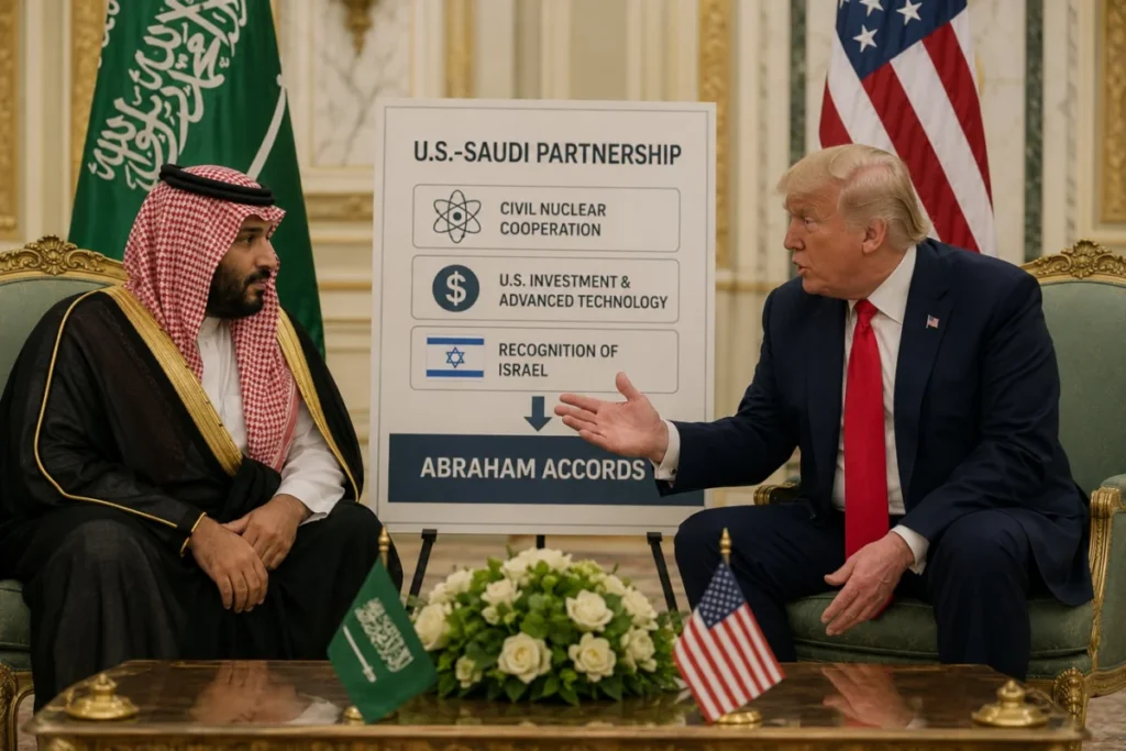اصرار ترامپ برای پیوستن عربستان به صلح ابراهیم