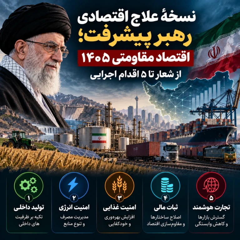 نسخه اقتصادی رهبر برای ۱۴۰۵؛ اقتصاد مقاومتی از شعار تا ۵ اقدام قابل سنجش