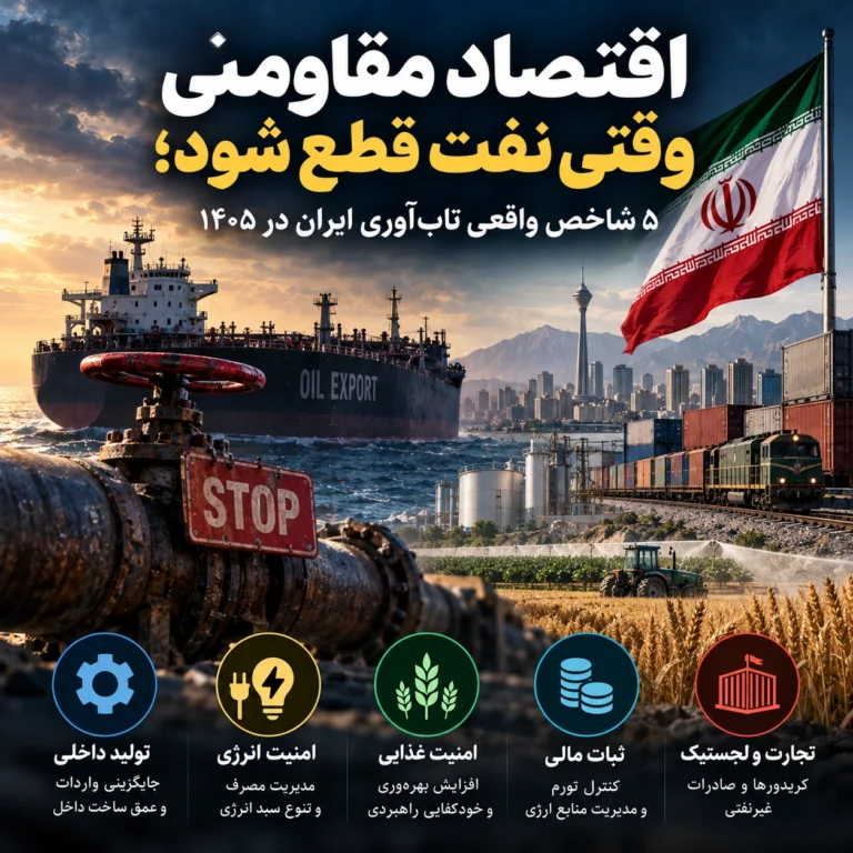اقتصاد مقاومتی بدون نفت؛ ۵ شاخص واقعی تاب‌آوری اقتصاد ایران در ۱۴۰۵