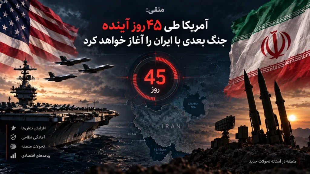 پیش‌بینی جنگ دوباره ایران و آمریکا؛ متقی: طی ۴۵ روز آینده جنگ بعدی آغاز می‌شود