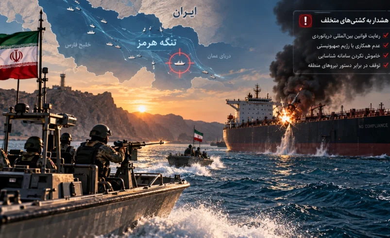 سپاه: نفتکش متخلف در تنگه هرمز هدف قرار گرفت و متوقف شد