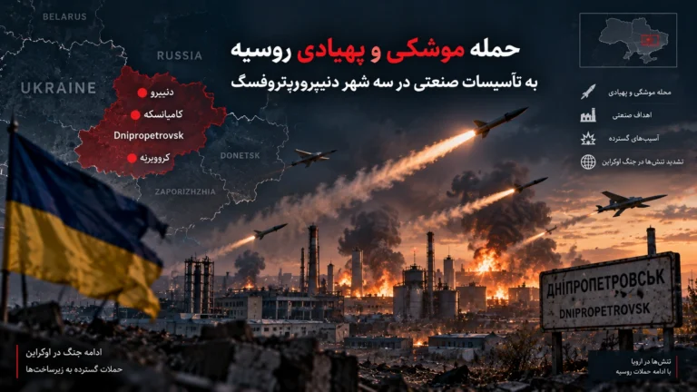 روسیه همزمان سه شهر صنعتی اوکراین را هدف گرفت؛ دنیپرو، کریوی‌ریه و پاولوهراد زیر حمله