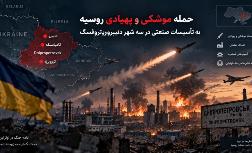 روسیه همزمان سه شهر صنعتی اوکراین را هدف گرفت؛ دنیپرو، کریوی‌ریه و پاولوهراد زیر حمله