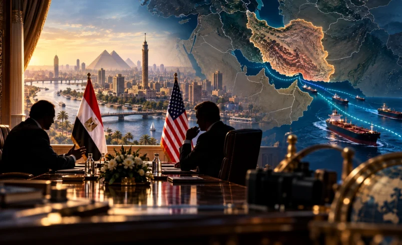 جان رتکلیف رئیس سازمان اطلاعات مرکزی آمریکا در دیدار با عبدالفتاح السیسی رئیس‌جمهور مصر در قاهره