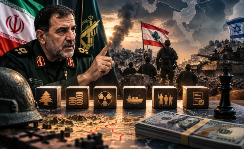 حسین محبی سخنگوی سپاه و اعلام شش شرط برای پایان جنگ و آزادی ۲۴ میلیارد دلار