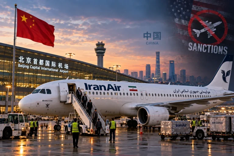 تهدید آمریکا پروازهای ایران را متوقف کرد؟ هواپیمای ماهان امروز در چین فرود آمد