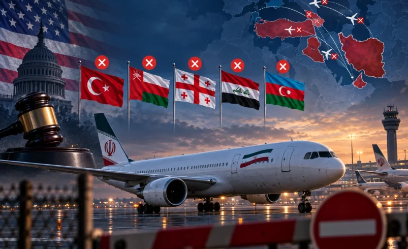 پروازهای ایران به ۵ کشور محدود شد؛ عمان، گرجستان و آذربایجان بسته، نجف باز است - تحلیل اقتصادی - چارسو اقتصاد محدودیت پرواز شرکتهای هواپیمایی ایران به ترکیه عمان گرجستان عراق و آذربایجان در اول مهر ۱۴۰۵