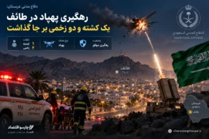 دفاع مدنی عربستان: رهگیری پهپاد در طائف یک کشته و دو زخمی بر جا گذاشت