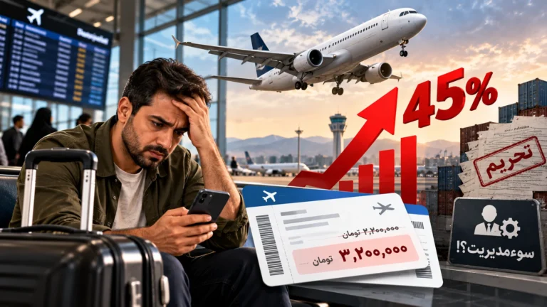 بلیت هواپیما ۴۵ درصد گران شد؟ ماجرای نرخ ۱۷ میلیونی تهران–مشهد و تکذیب سازمان هواپیمایی