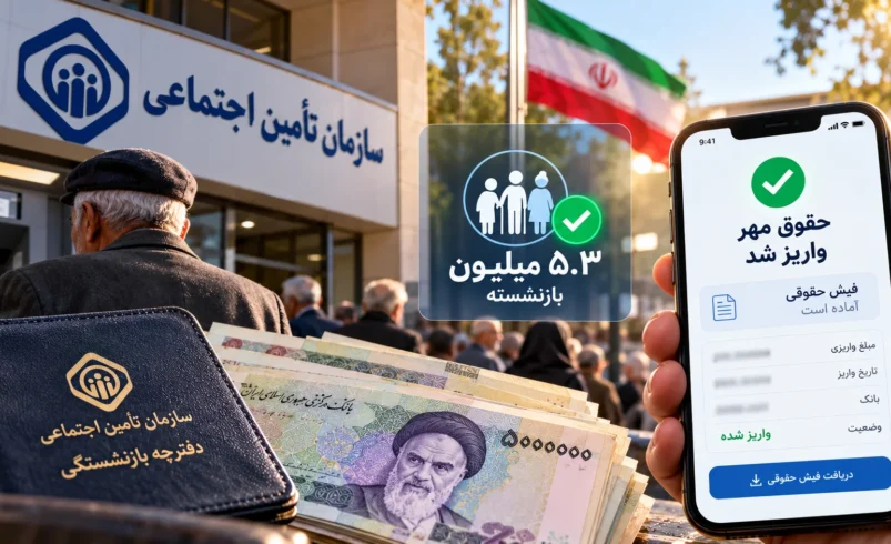 حقوق مهر ۵٫۳ میلیون بازنشسته تأمین اجتماعی واریز شد؛ فیش را از کجا بگیریم؟