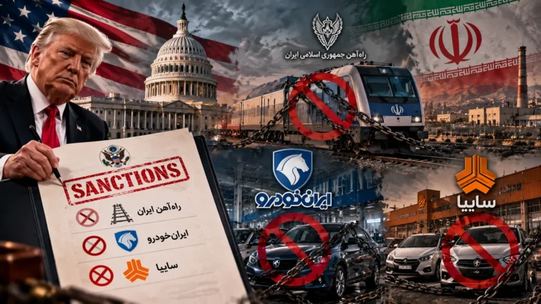 تحریم جدید آمریکا علیه ایران؛ ایران‌خودرو، سایپا و راه‌آهن تحریم شدند