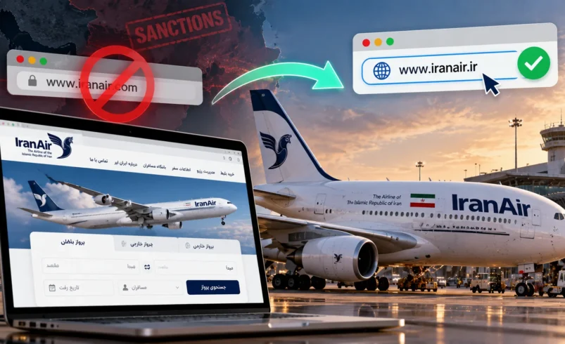 سایت ایران‌ایر تغییر کرد؛ آدرس جدید خرید بلیت هما پس از تحریم‌ها