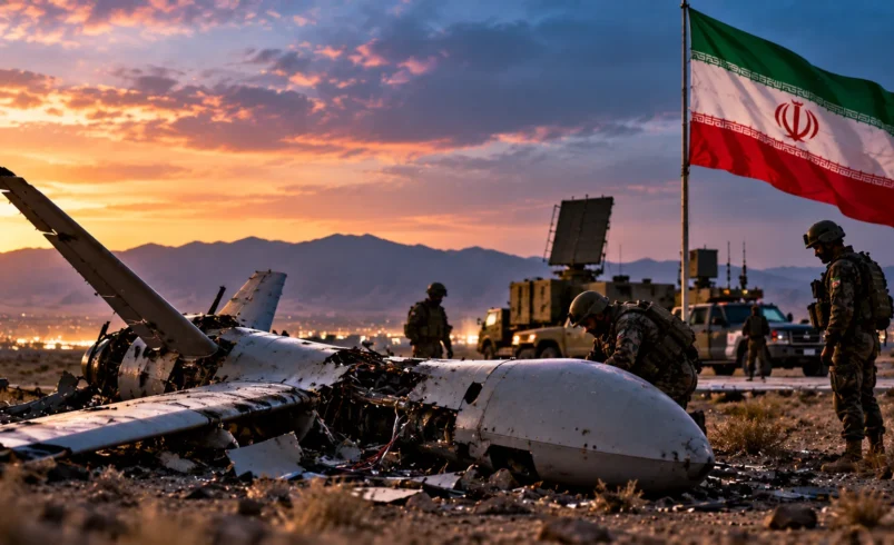 تصویرسازی گزارش تأییدنشده انهدام پهپاد توسط پدافند هوایی ایران در ۲۸ مهر ۱۴۰۵