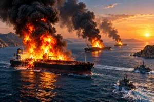 سپاه از برخورد ۳ نفتکش با مین در تنگه هرمز خبر داد؛ جزئیات و آخرین وضعیت