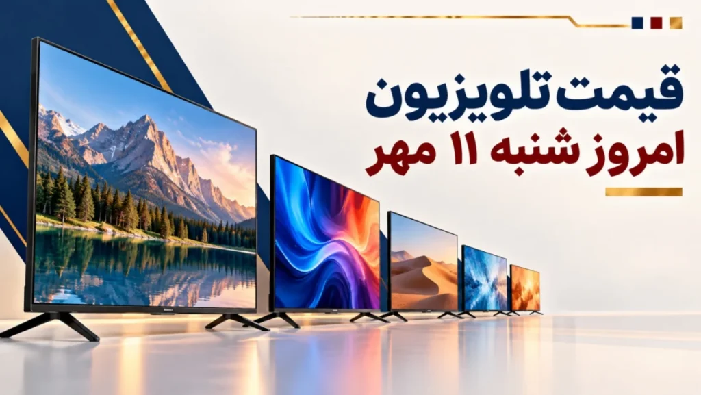 قیمت تلویزیون امروز شنبه ۱۱ مهر ۱۴۰۵ + جدول مدل‌های ۳۲، ۴۳، ۵۵، ۶۵ و ۷۵ اینچ