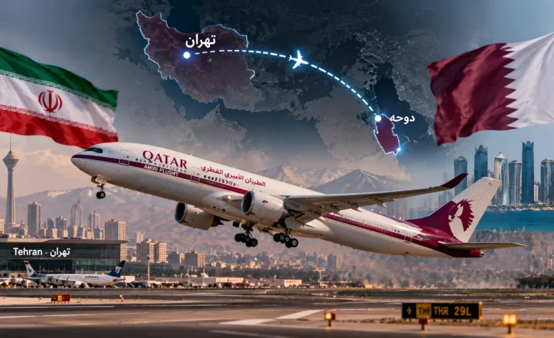 هواپیمای امیری قطر در گزارش فرود ایرباس ویژه دولتی قطر در تهران
