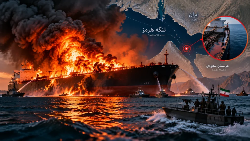 چارسو اقتصاد | تازهترین اخبار و تحلیلهای اقتصادی - تحلیل اقتصادی - چارسو اقتصاد سوپرنفتکش منفجرشده در تنگه هرمز حامل ۲ میلیون بشکه نفت عربستان بود