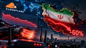 کاهش نزدیک به ۶۰ درصدی اوج ترافیک اینترنت ایران بر اساس گزارش کلادفلر در آبان ۱۴۰۵
