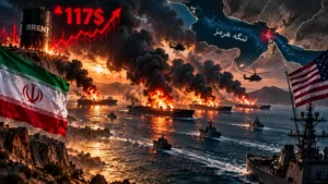 سپاه پاسداران: ۴ نفتکش در تنگه هرمز آتش گرفتند؛ برنت به ۱۱۷.۶۴ دلار رسید